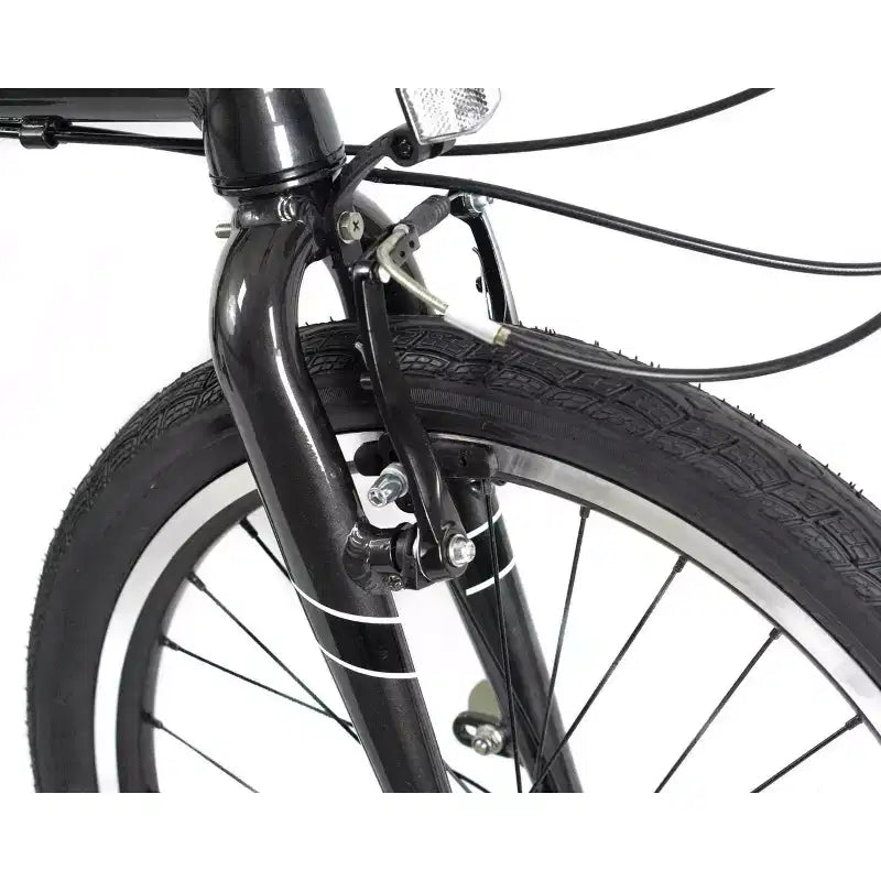 Vélo pliant en aluminium ZiZZO Urbano à 8 vitesses de 20 pouces - Gris