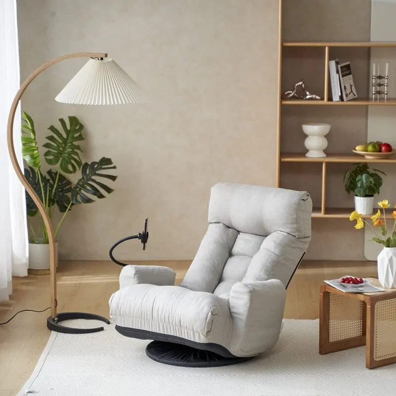 Fauteuil de jeu de sol ergonomique, pivotant et inclinable