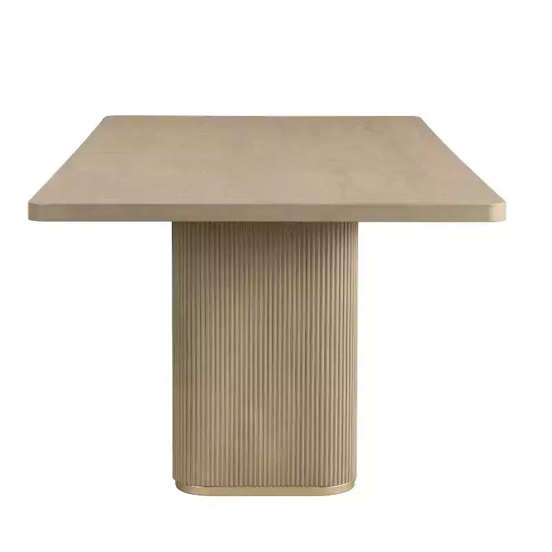 Ensemble de salle à manger Yutthana Modern 7 pièces en bois et métal avec chaises rembourrées