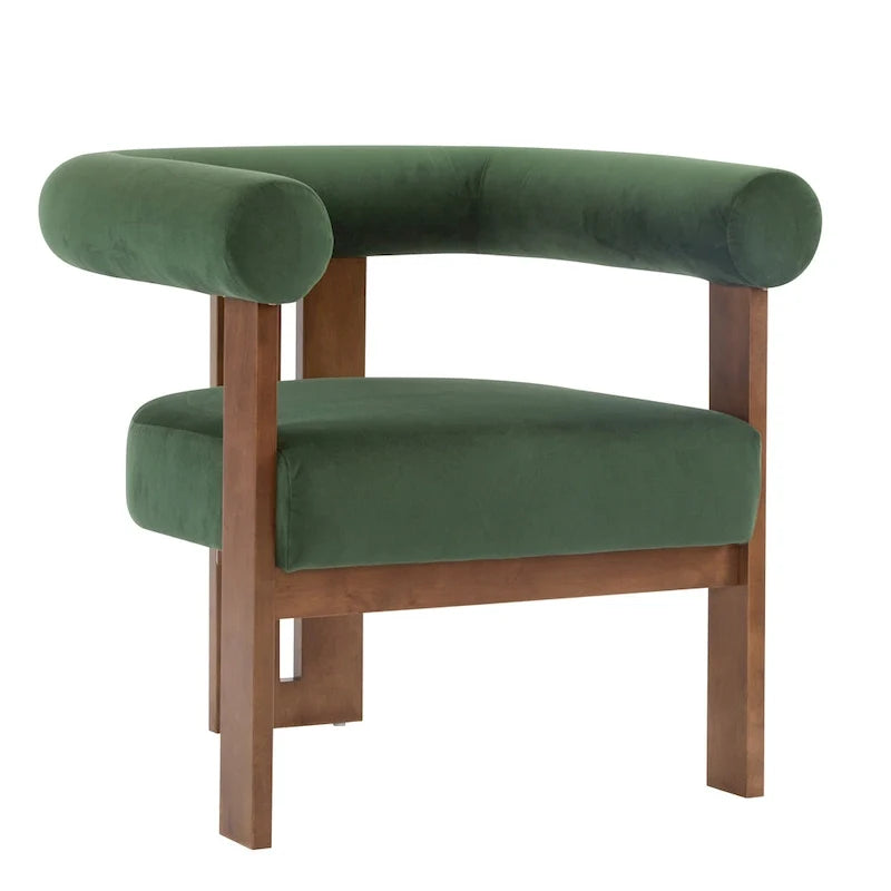 Fauteuil d'appoint Gilbert moderne à accoudoirs ronds par Christopher Knight Home