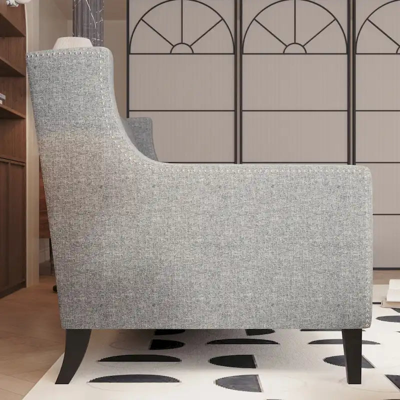 78.75 Polyester 3-Seater Sofa with Tufted Back and Cushions