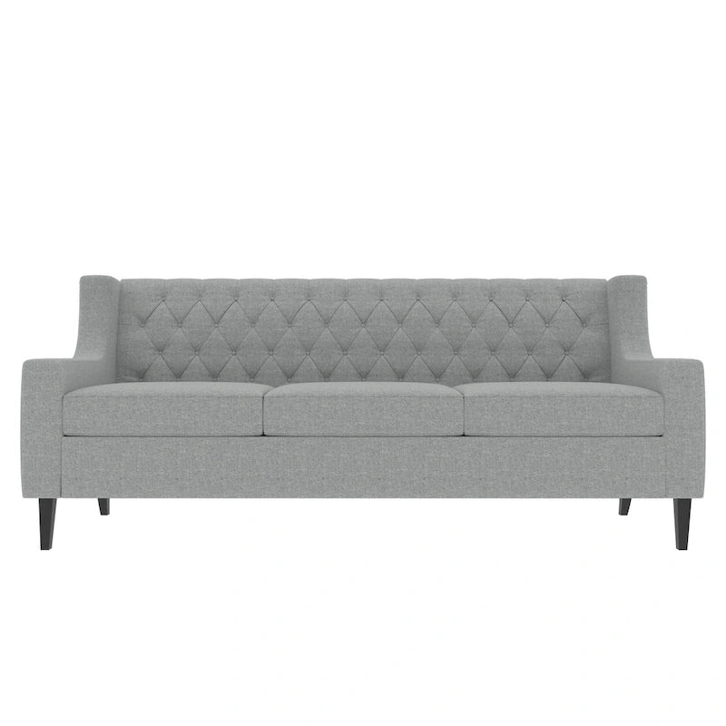 78.75 Polyester 3-Seater Sofa with Tufted Back and Cushions