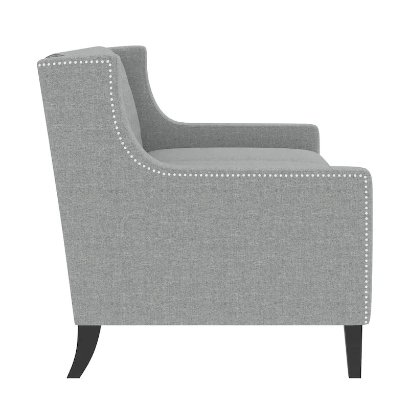 78.75 Polyester 3-Seater Sofa with Tufted Back and Cushions