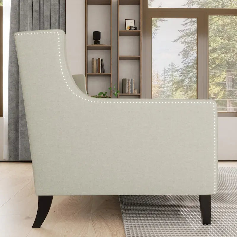78.75 Polyester 3-Seater Sofa with Tufted Back and Cushions