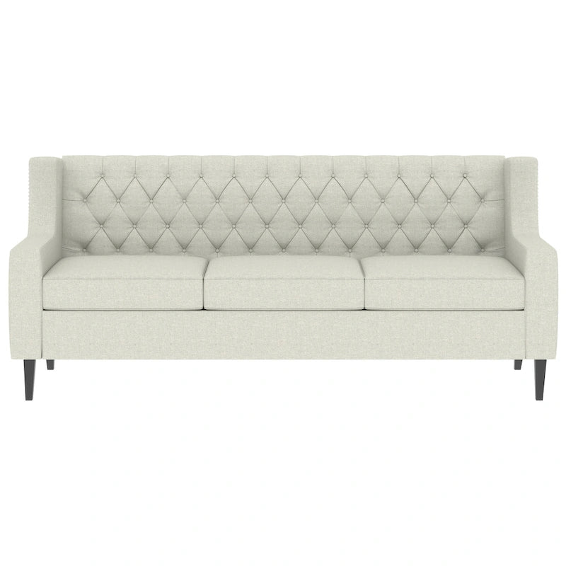 78.75 Polyester 3-Seater Sofa with Tufted Back and Cushions