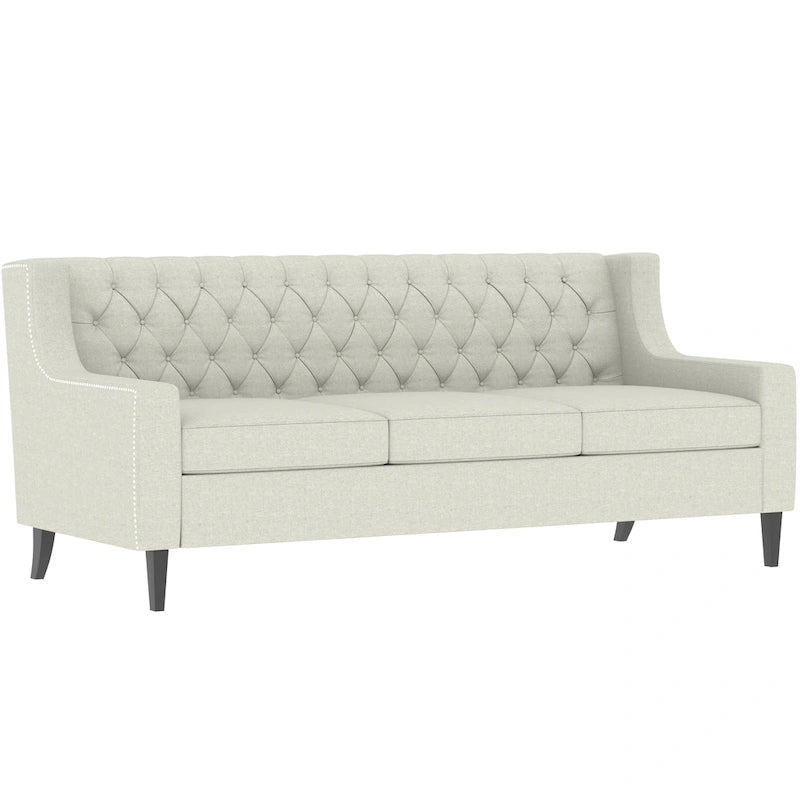 78.75 Polyester 3-Seater Sofa with Tufted Back and Cushions