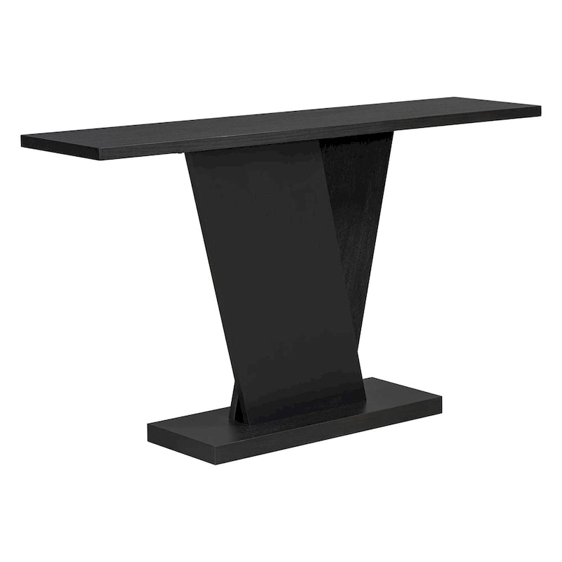 Mirod Console Table with Natural Wood Veneer and V-Base