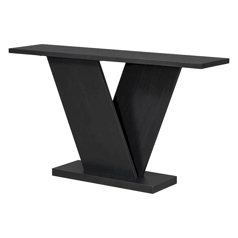 Mirod Console Table with Natural Wood Veneer and V-Base