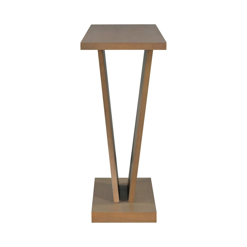 Mirod Console Table with Natural Wood Veneer and V-Base