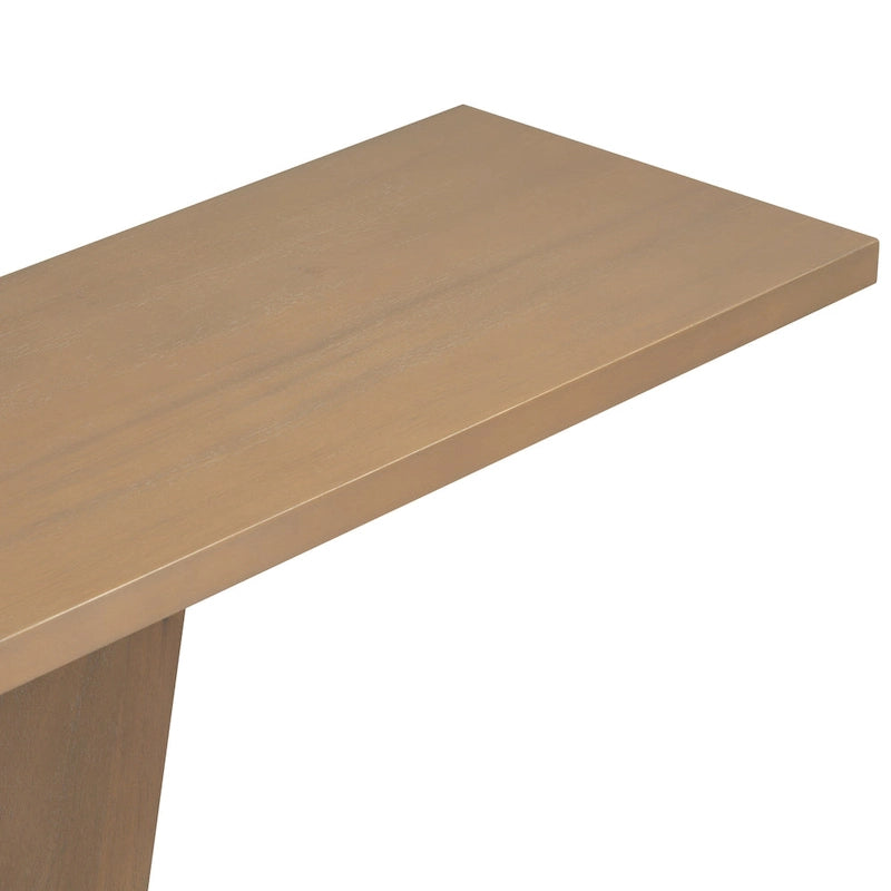 Mirod Console Table with Natural Wood Veneer and V-Base