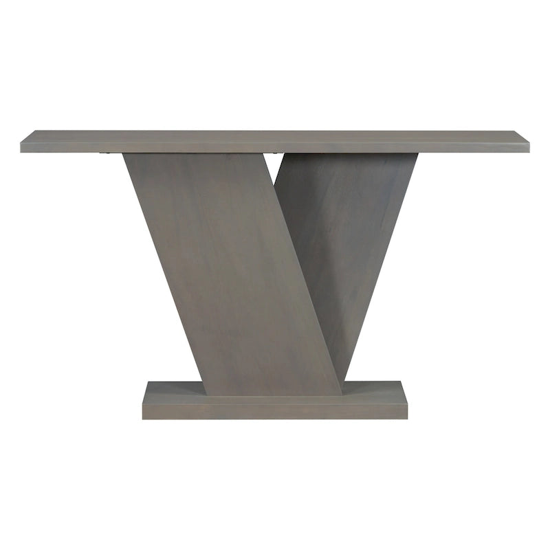 Mirod Console Table with Natural Wood Veneer and V-Base