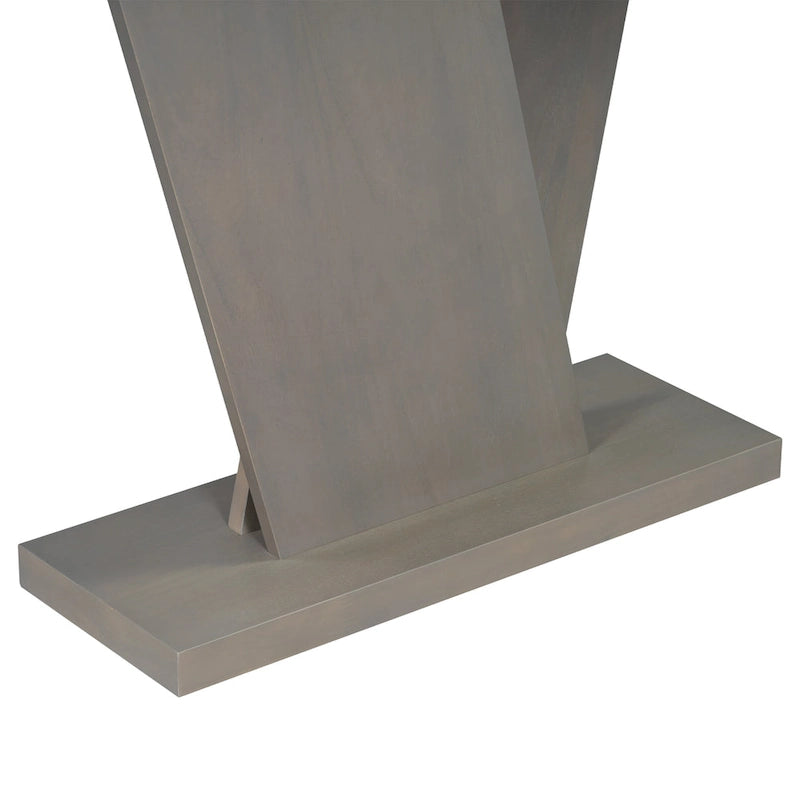 Mirod Console Table with Natural Wood Veneer and V-Base