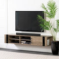 68-Inch Wall Mounted Media Console - Industrial Style