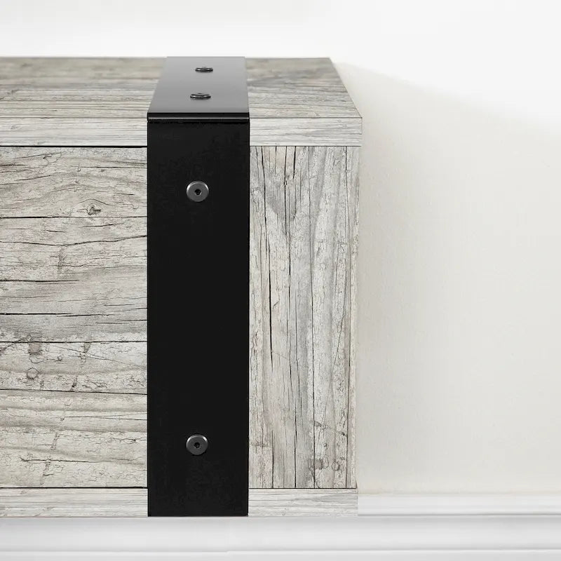 68-Inch Wall Mounted Media Console - Industrial Style