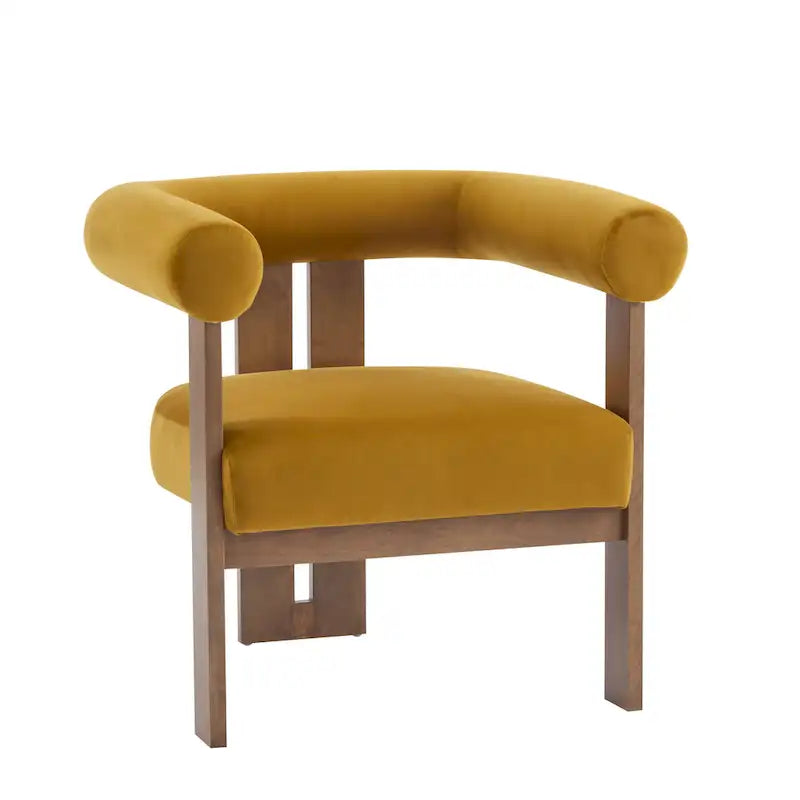 Fauteuil d'appoint Gilbert moderne à accoudoirs ronds par Christopher Knight Home
