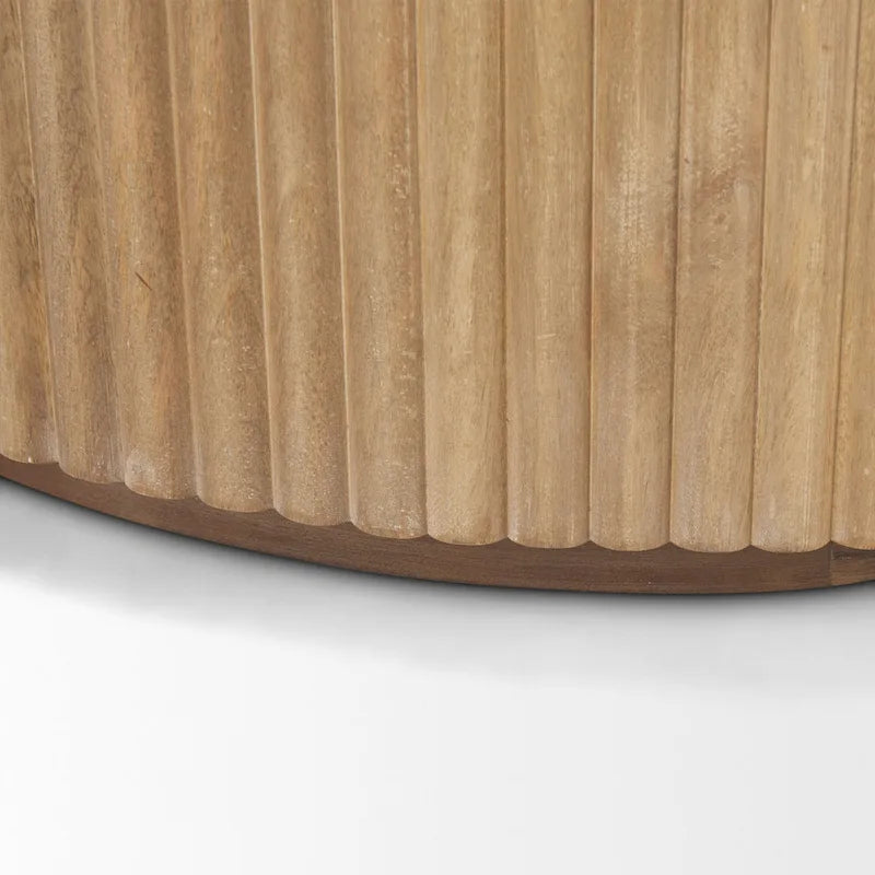 Meuble d'appoint en bois massif marron clair