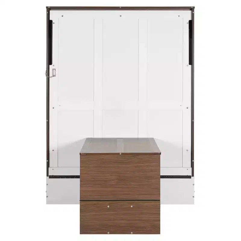 Lit escamotable pleine grandeur, lit mural en bois pleine armoire avec bureau pliable, lit mural pliant pour chambre d'amis/bureau