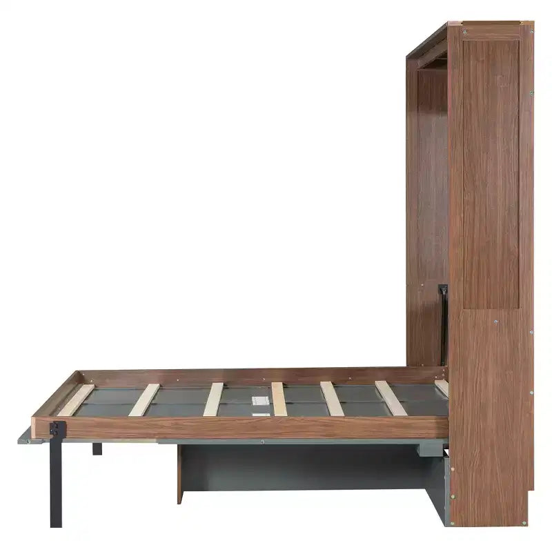 Lit escamotable pleine grandeur, lit mural en bois pleine armoire avec bureau pliable, lit mural pliant pour chambre d'amis/bureau