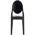 Chaises d'appoint empilables transparentes style Mid-Century Modern sans accoudoirs pour salle à manger ou salon, chaise de bureau d'appoint