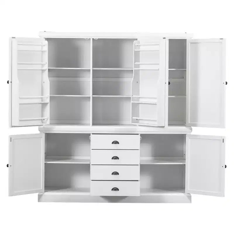 Garde-manger de cuisine autoportant Whisen 73 avec tiroirs et étagères réglables pour le rangement et l'organisation dans la salle à manger ou la cuisine