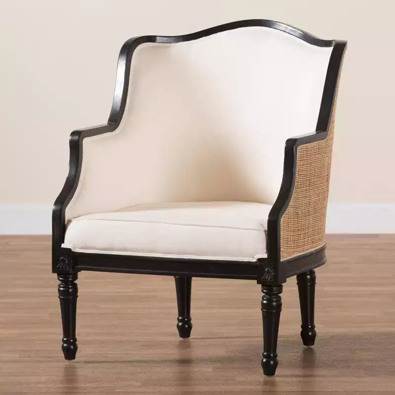 Fauteuil d'appoint en tissu et bois Elizette de Bali & Pari