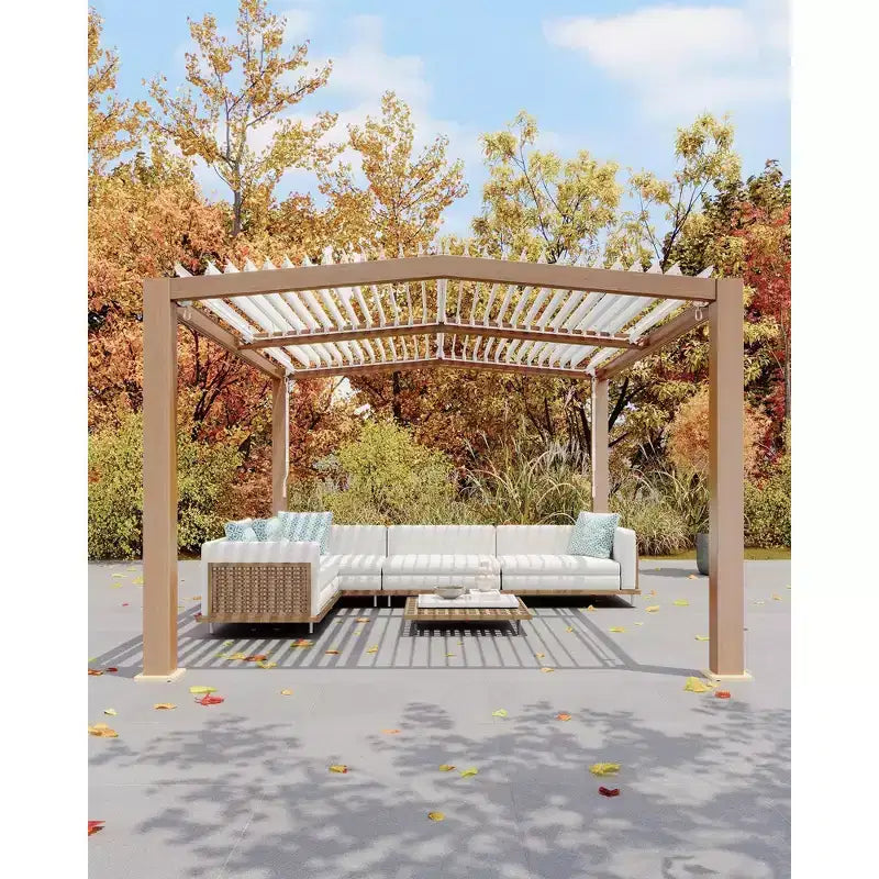 Pergola d'extérieur 11x13 avec toit à persiennes réglables, cadre en aluminium renforcé, gazebo d'extérieur pour terrasse, patio, jardin ou arrière-cour