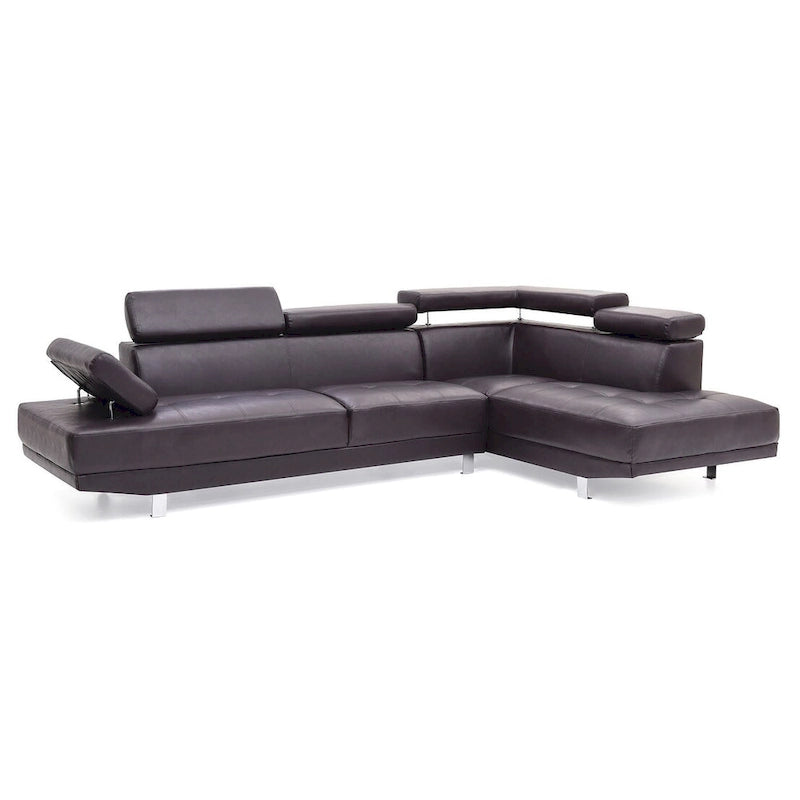 Canapé sectionnel en L 2 pièces en similicuir Riveredge de 277 cm de large - 76L x 109W x 28H