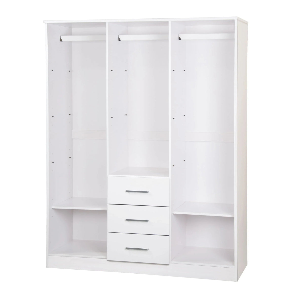 Armoire Palace Imports Cosmo à 3 portes en bois massif à 100 %, avec portes en bois massif ou miroirs