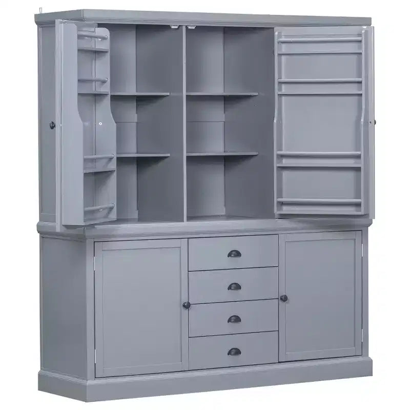 Garde-manger de cuisine autoportant Whisen 73 avec tiroirs et étagères réglables pour le rangement et l'organisation dans la salle à manger ou la cuisine