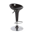 Tabouret de bar pivotant en plastique chromé réglable en hauteur