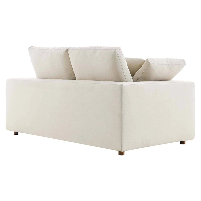 Down Filled Overstuffed Loveseat