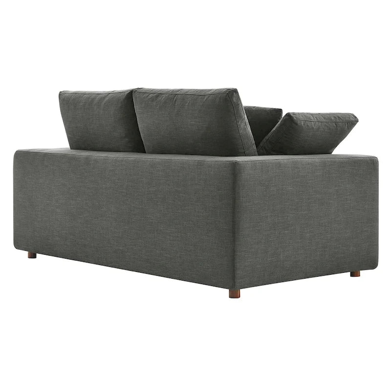 Down Filled Overstuffed Loveseat