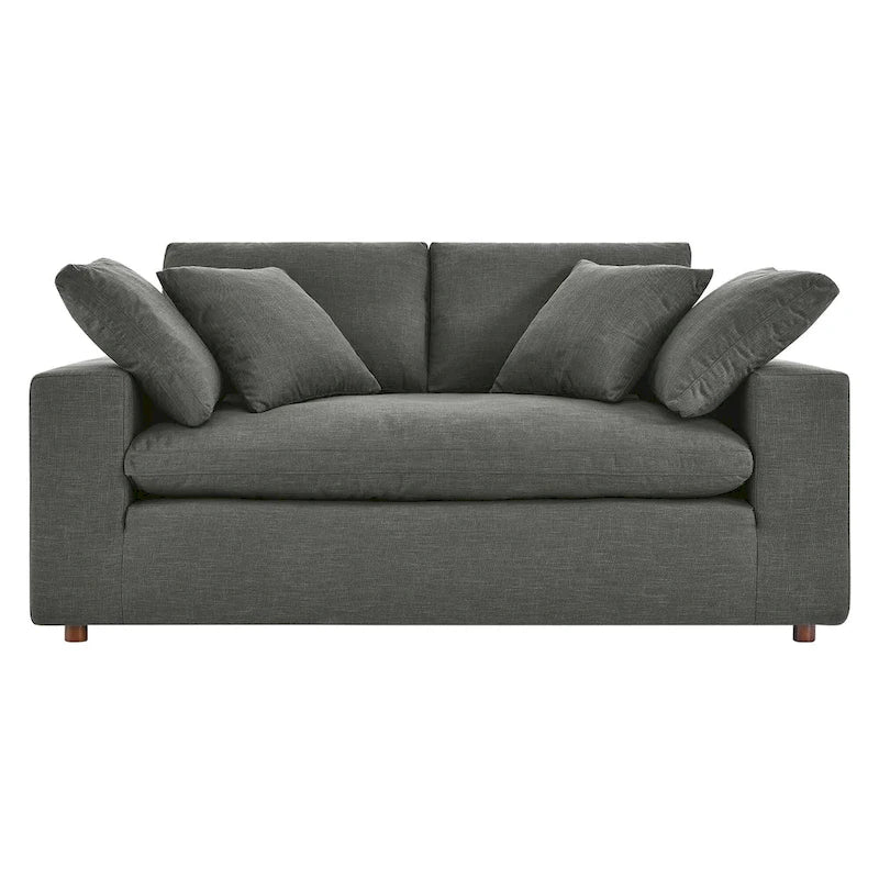 Down Filled Overstuffed Loveseat
