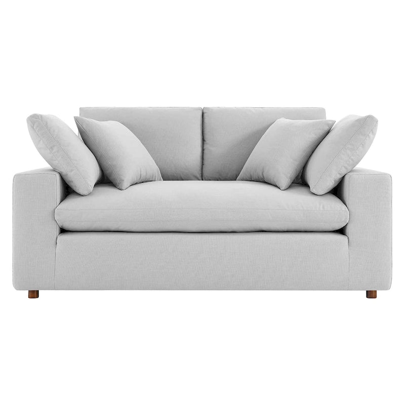 Down Filled Overstuffed Loveseat