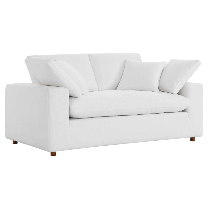 Down Filled Overstuffed Loveseat