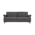 Transitional Tufted Sofa with Nail Head Trim and Bun Feet
