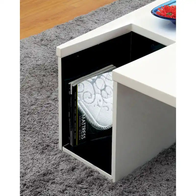 Modern 48-Inch Wood Storage Coffee Table