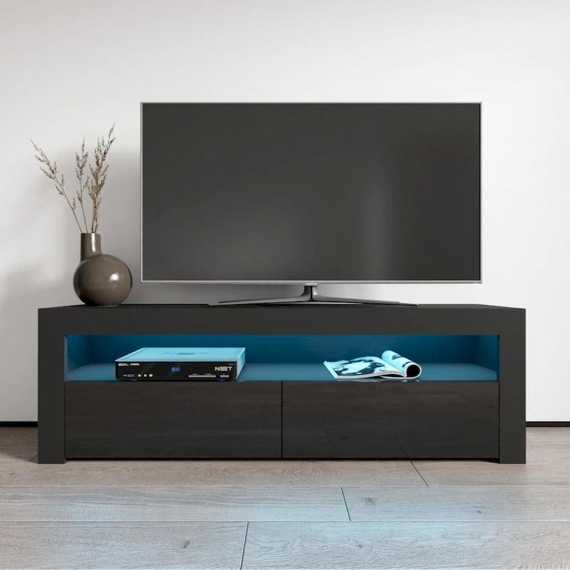 Modern 16-Color LED 63-Inch TV Stand