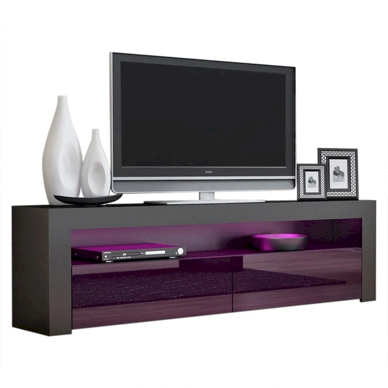Modern 16-Color LED 63-Inch TV Stand