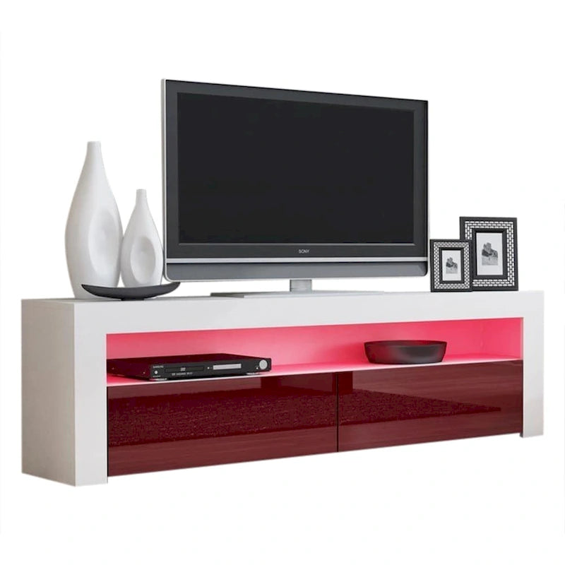Modern 16-Color LED 63-Inch TV Stand