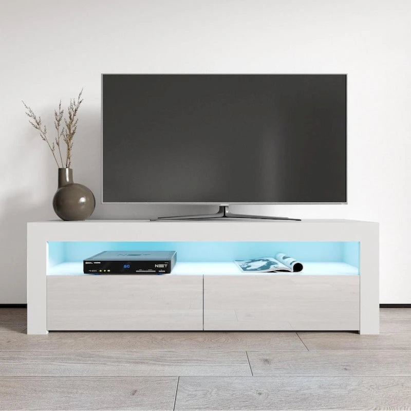 Modern 16-Color LED 63-Inch TV Stand