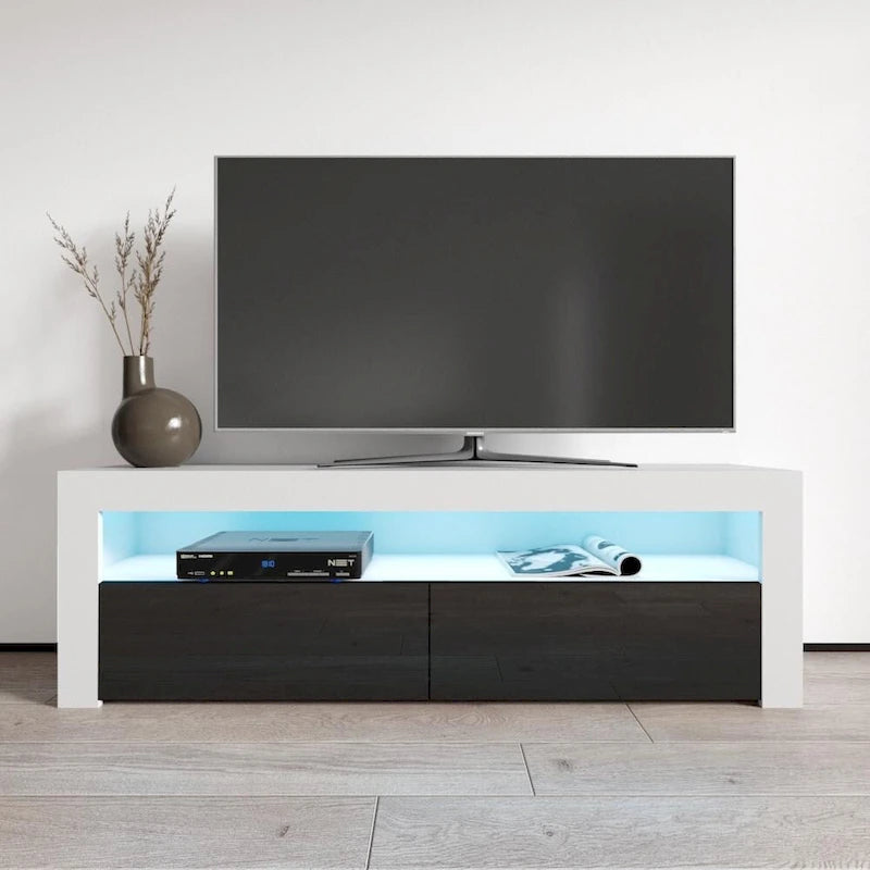 Modern 16-Color LED 63-Inch TV Stand