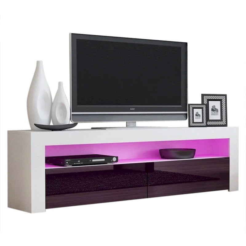 Modern 16-Color LED 63-Inch TV Stand