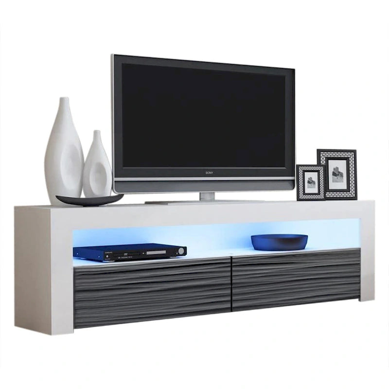 Modern 16-Color LED 63-Inch TV Stand