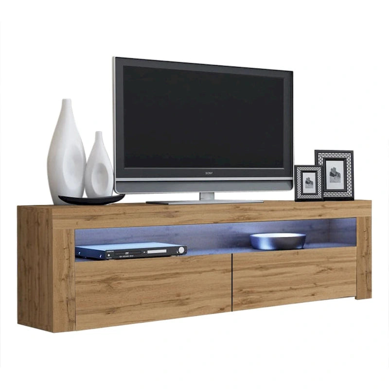 Modern 16-Color LED 63-Inch TV Stand