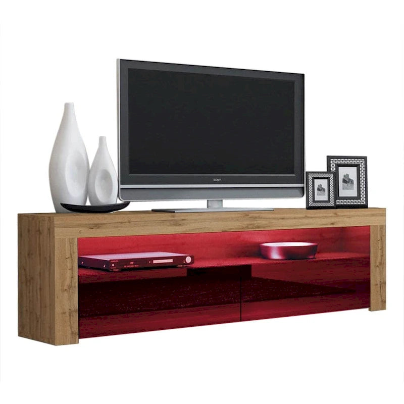 Modern 16-Color LED 63-Inch TV Stand