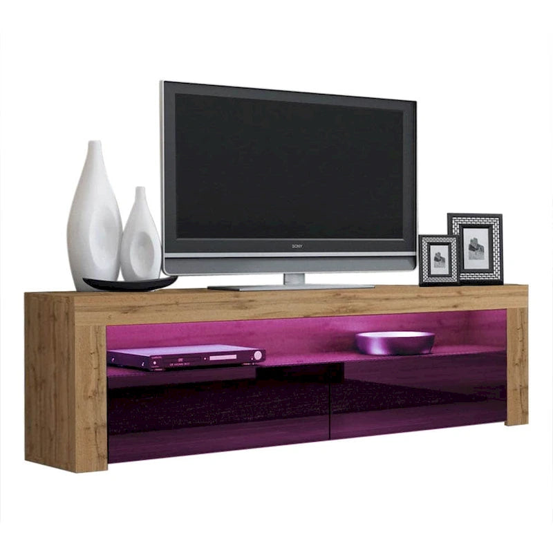 Modern 16-Color LED 63-Inch TV Stand