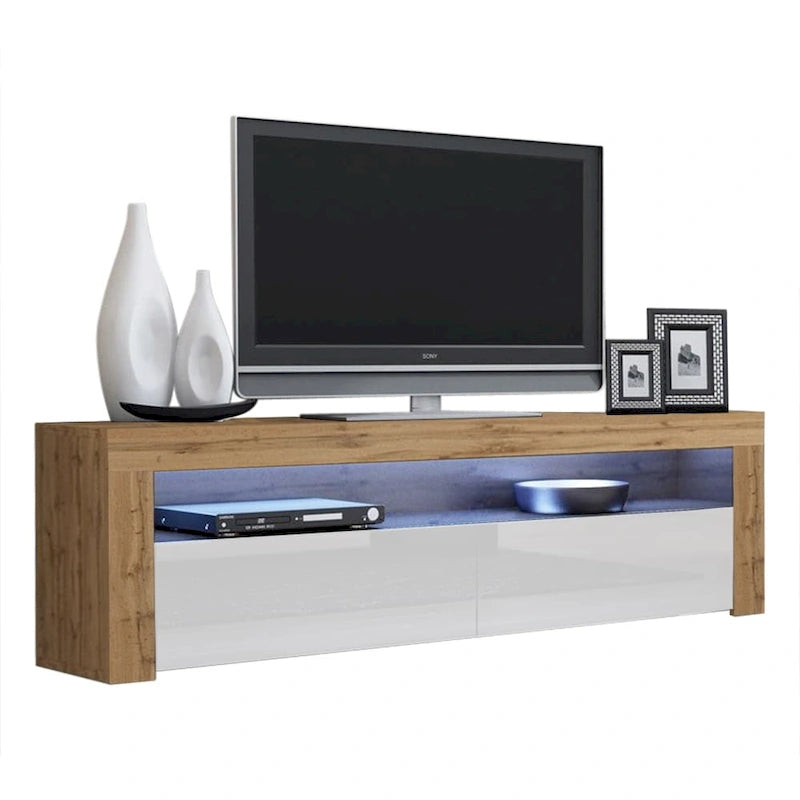 Modern 16-Color LED 63-Inch TV Stand