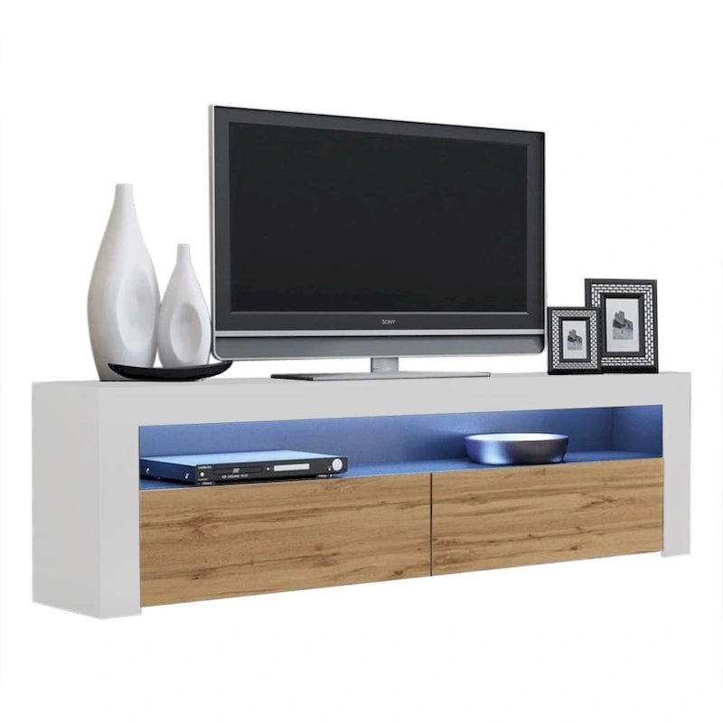 Modern 16-Color LED 63-Inch TV Stand
