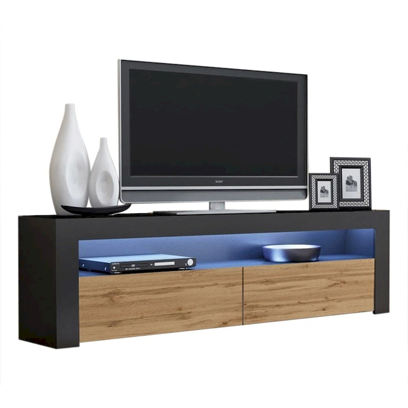 Modern 16-Color LED 63-Inch TV Stand